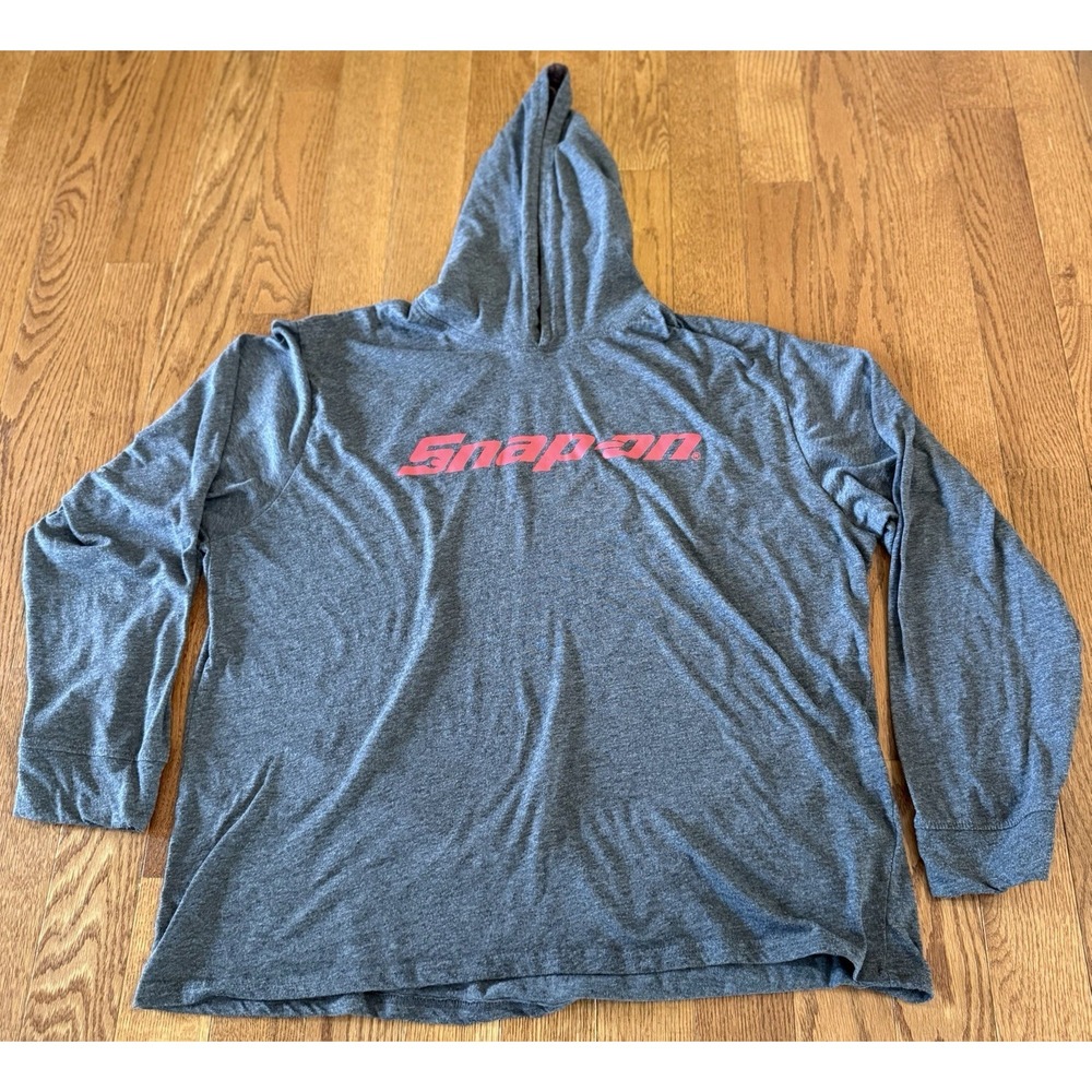 Snap On Tools Hoodie Shirt Mens XL Gray Pullover Tri Blend Active Long Sleeve